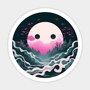 Ghostly Moonrise Sticker